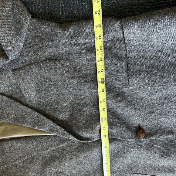 Vintage Hunt Valley Brown Tweed Wool Elbow Patch Blazer Men's 44R Sport Coat - Picture 8 of 9